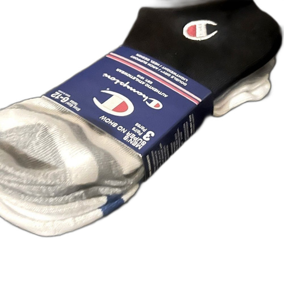 CHAMPION Men's 3-Pk. No-Show Socks Super soft Socks, Embroidered Logo, NEW 6-12 - Picture 5 of 5